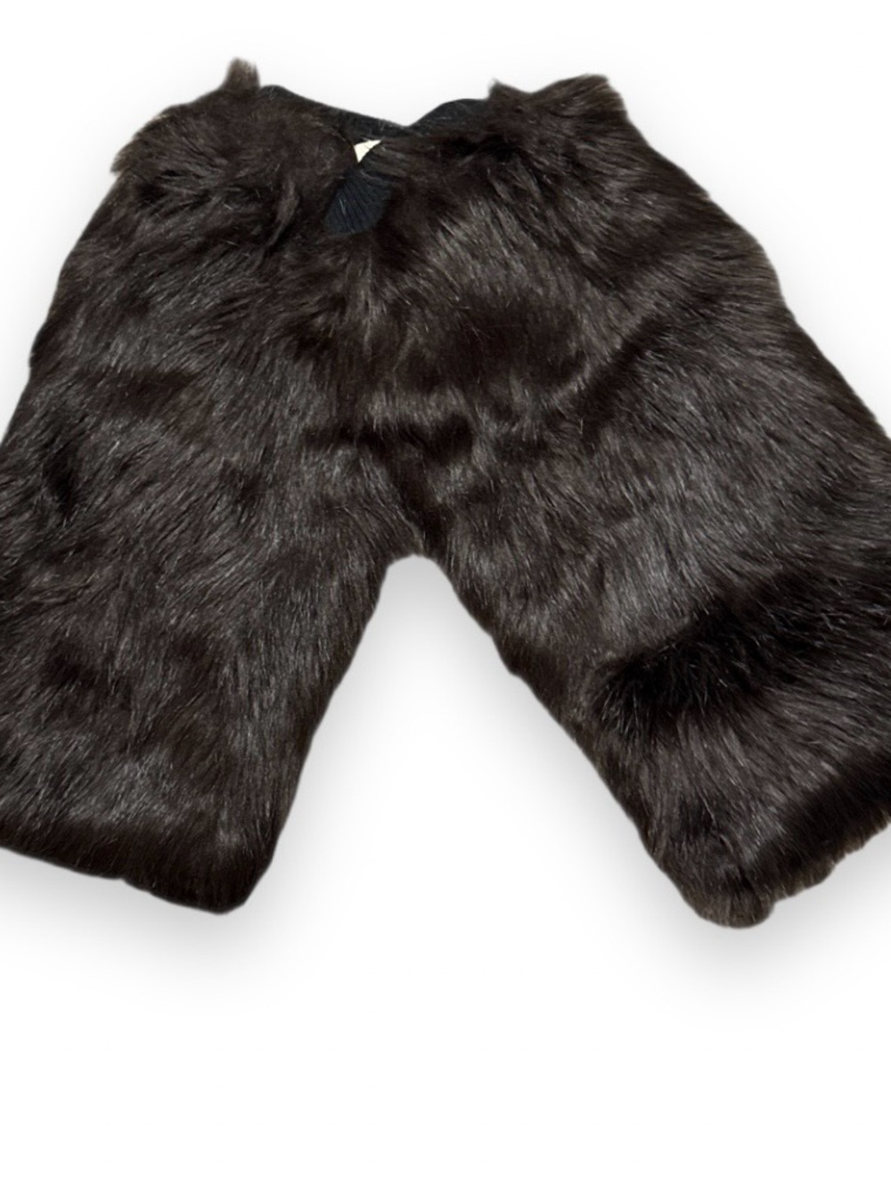 Plush Brown Faux Fur Leg Warmers for Women